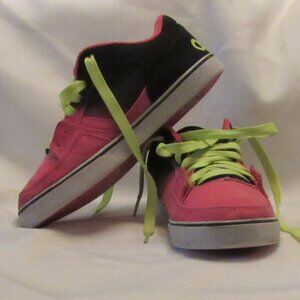 Vintage Osiris Pink & Black Women's Skater Shoes Hipster Low Size 4.5